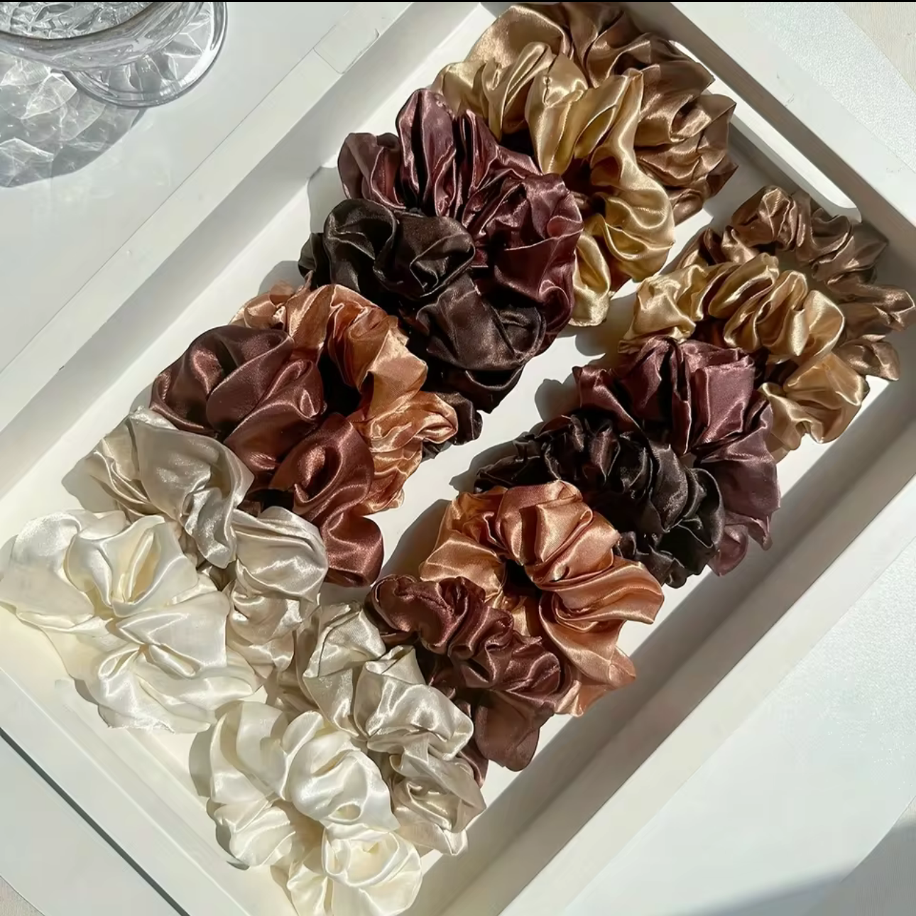 Satin Scrunchies (Set of 16)