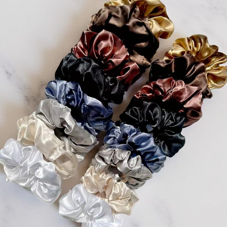 Satin Scrunchies (Set of 16)