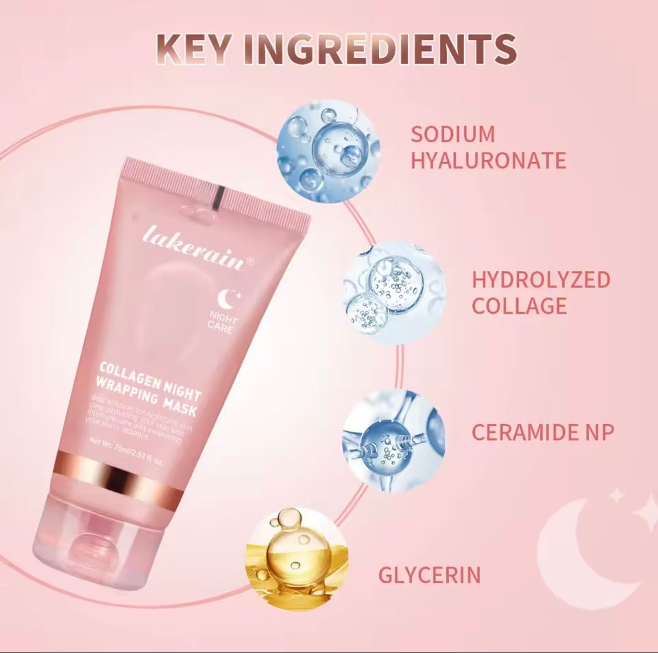 Lakerain Peel-Off Collagen Overnight Mask