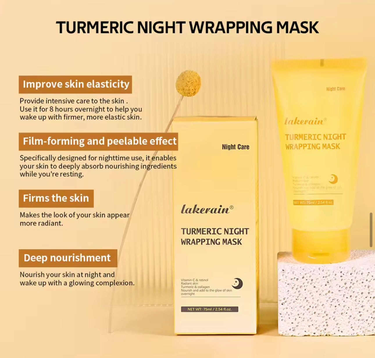 Peel-off Tumeric & Collagen Night Mask